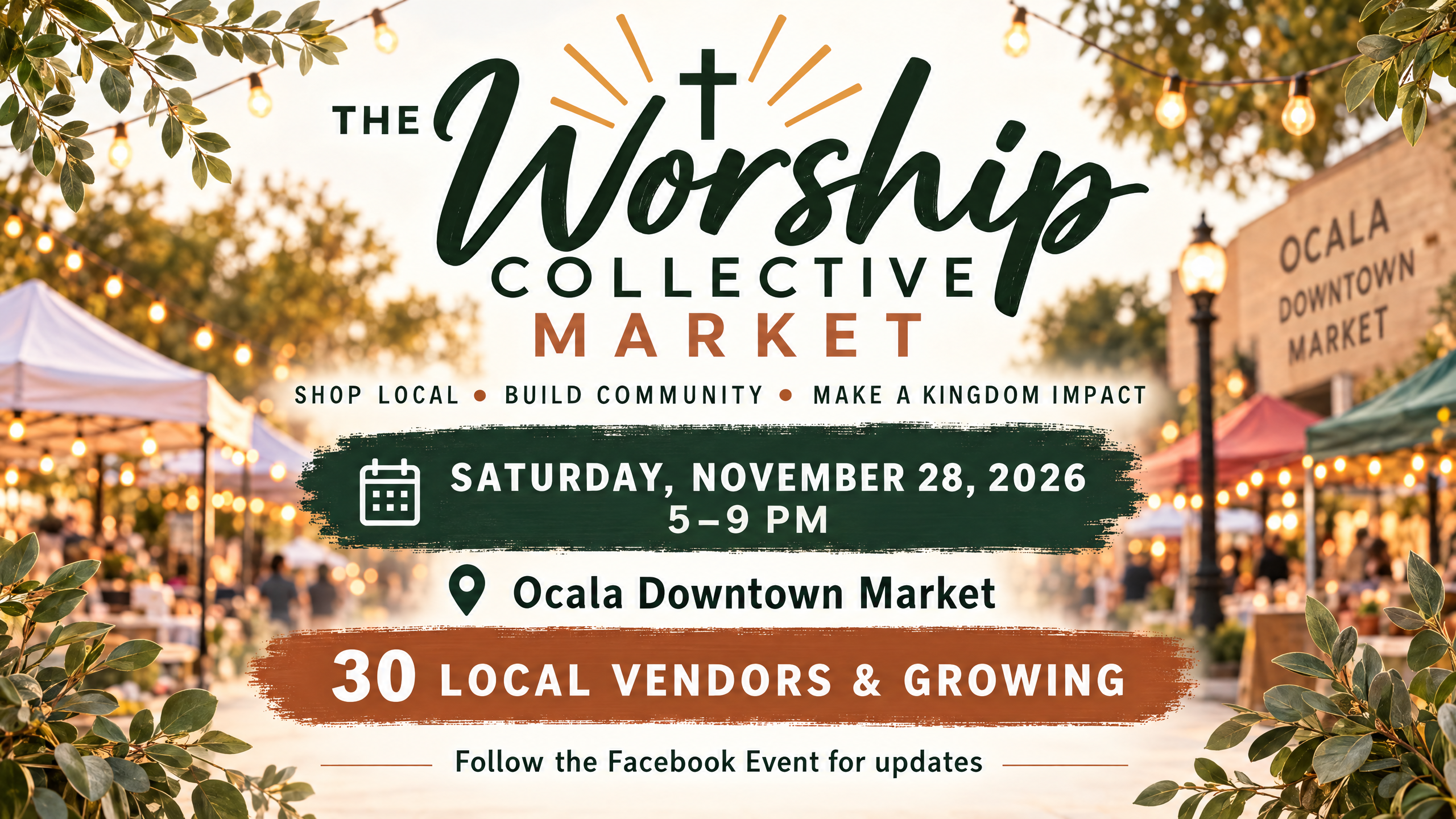 Worship Collective Market vendor Facebook share graphic