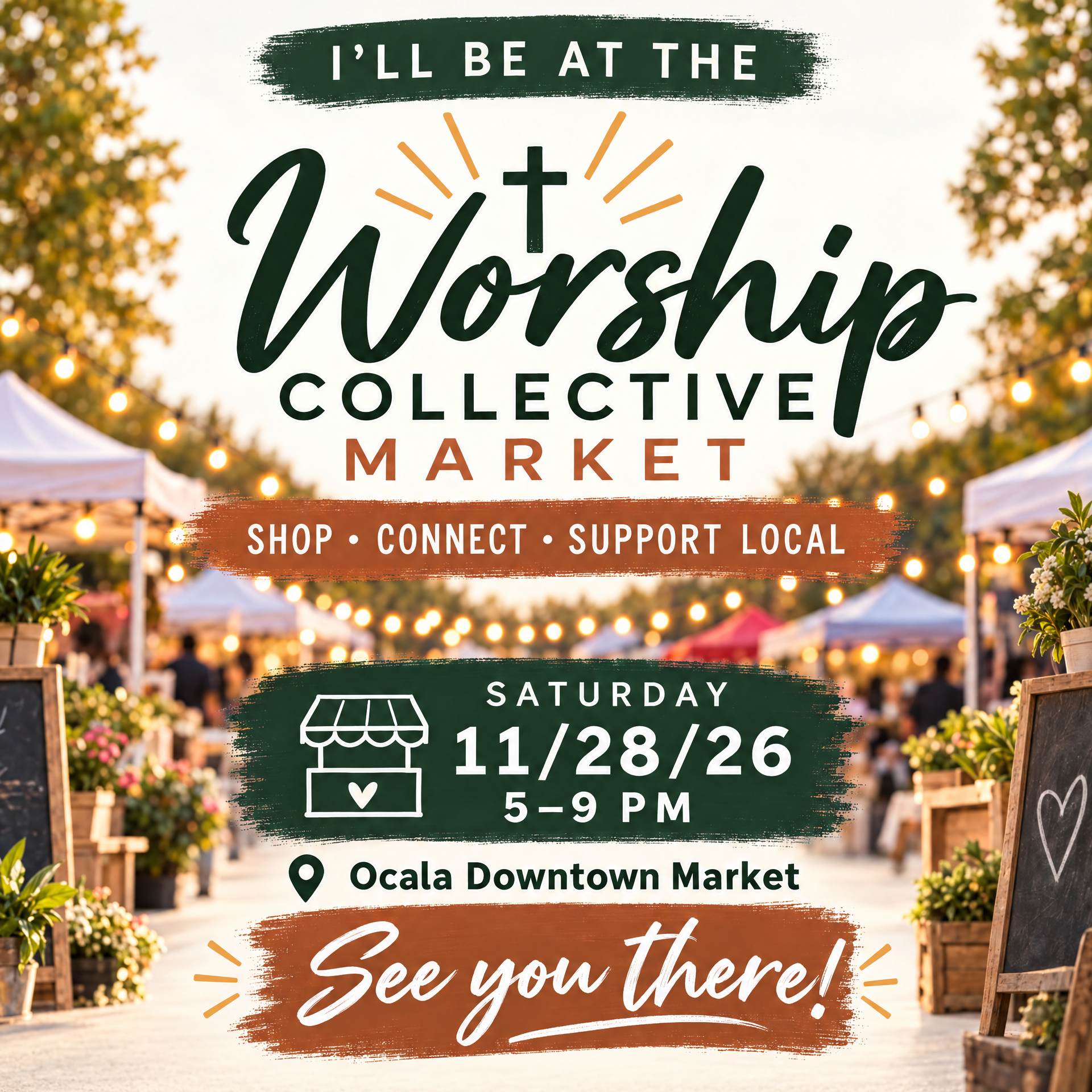 Worship Collective Market vendor square social media graphic